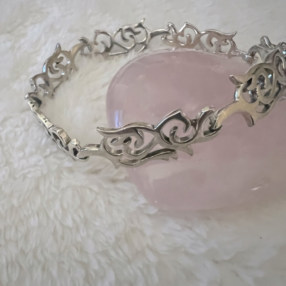 Vintage Heavy Modernist Sterling Silver WTS Watson .925 Unisex Bracelet